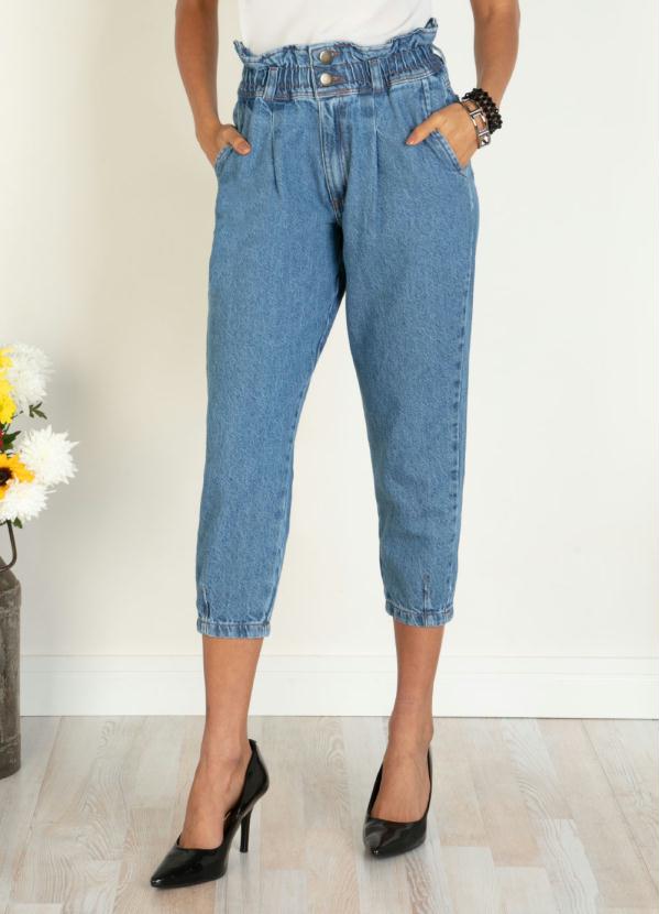 calça jeans feminina cós com elastico