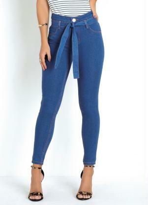 Calça (Jeans) Clochard com Amarração Sawary Calça (Jeans) Clochard com Amarração Sawary