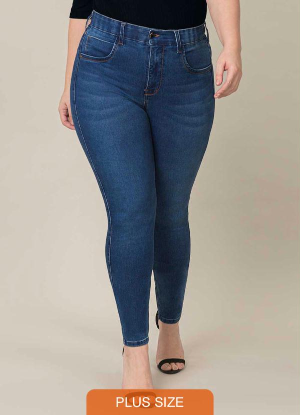 calça jeans plus size com elastano