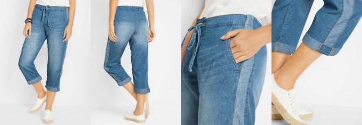 Cal�a Jeans Confort Cropped Azul Claro