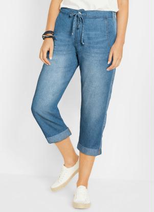 Cal�a Jeans Confort Cropped (Azul Claro)