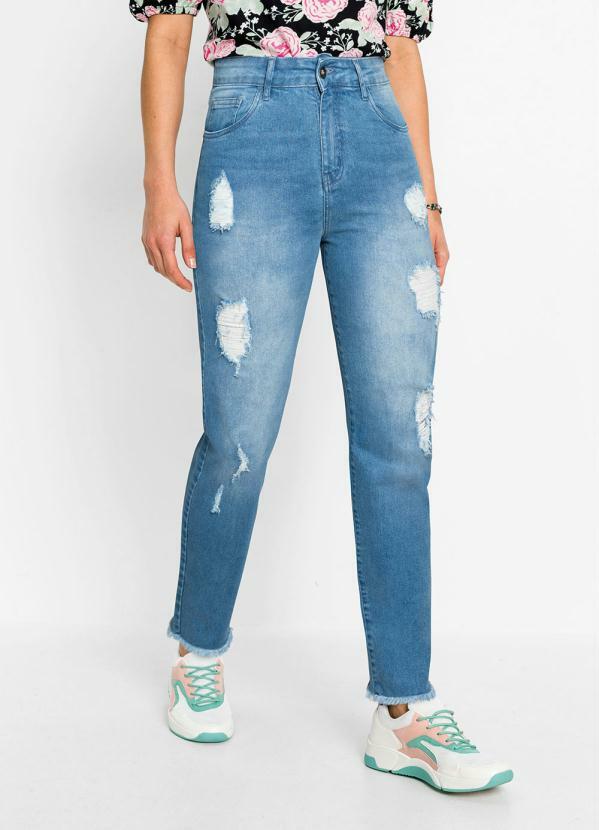 Cal�a Jeans Destroyed (Azul M�dio)