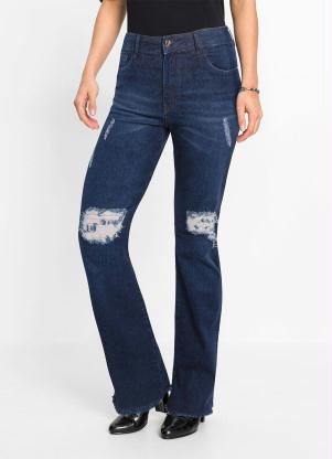 Cal�a Jeans Flare Destroyed (Azul)