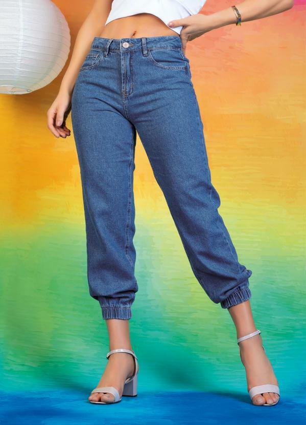 Calça Jeans Jogger Sawary com Bolsos Funcionais - Sawary Jeans