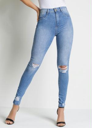 Cal�a (Jeans) Legging Super Lipo com Rasgos Sawary