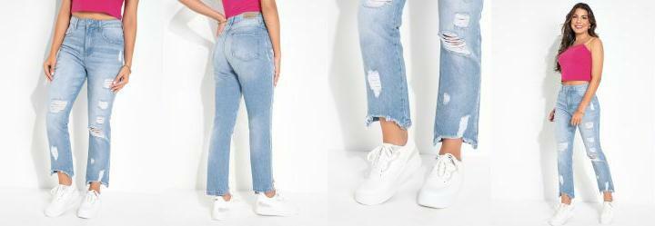 Cal�a Jeans Reta Destroyed Sawary
