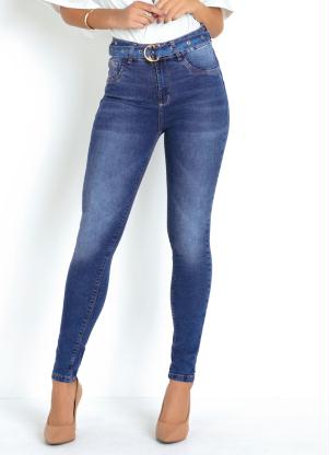 Cal�a (Jeans) Sawary Cintura Intermedi�ria e Cinto