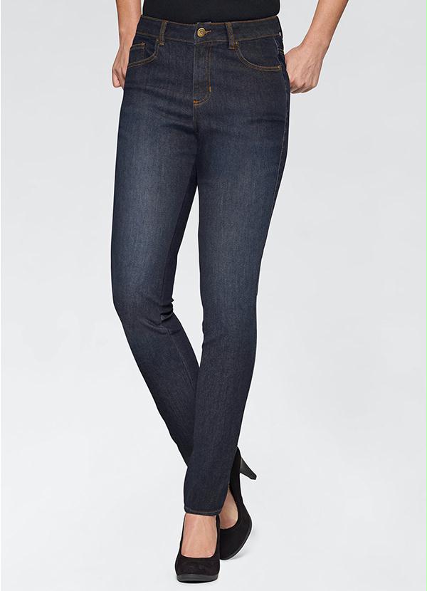 Calça Jeans Skinny (Azul Escuro) Calça Jeans Skinny (Azul Escuro)