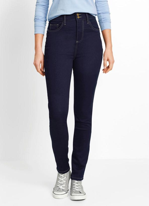 Cal�a Jeans Skinny (Azul Escuro)