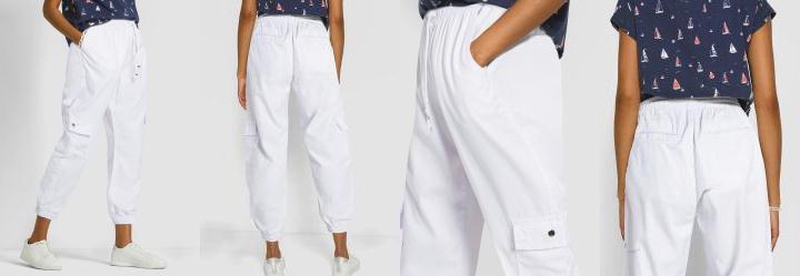 Cal�a Jogger com Amarra��o Branca