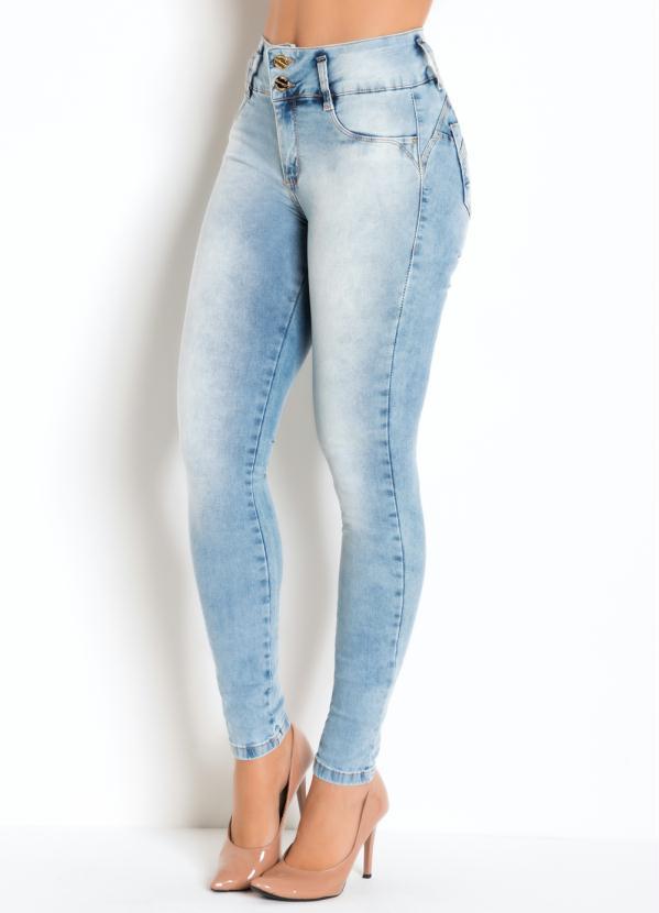 calça sawary com enchimento cintura alta