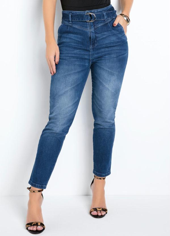 calça jeans sawary com cinta