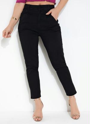 Calça (Preta) Mom Jeans com Bolsos Sawary Calça (Preta) Mom Jeans com Bolsos Sawary