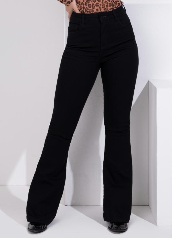 Cal�a (Preto) Flare com Bolsos