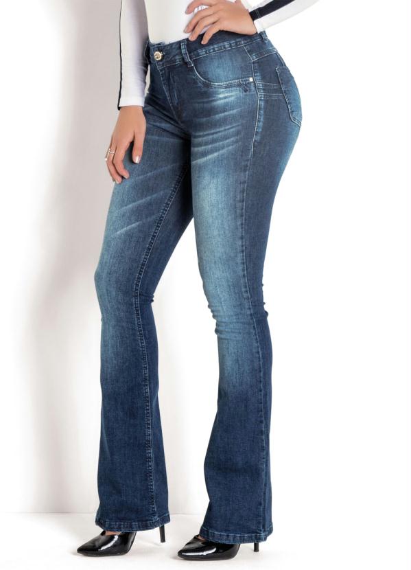 calça jeans flare sawary