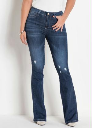 Cal�a Sawary Flare Enchimento no Bumbum (Jeans)