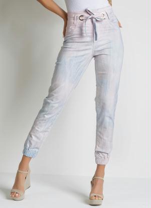 Cal�a (Tie Dye Rosa) Jogger com Amarra��o Sawary