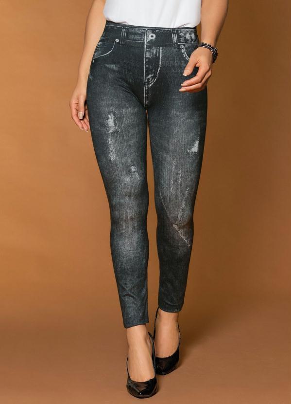 legging jeans preta