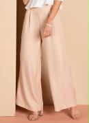 Cal�a Nude com Pregas e Faixa