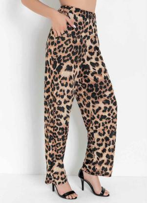 Cal�a (On�a Marrom) com Bolsos