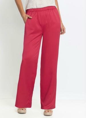 Calça Pantalona Acetinada (Rosa Pink) Calça Pantalona Acetinada (Rosa Pink)
