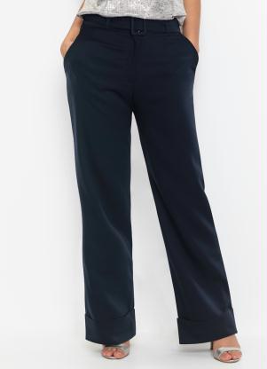 Cal�a Pantalona com Cinto (Azul Marinho)
