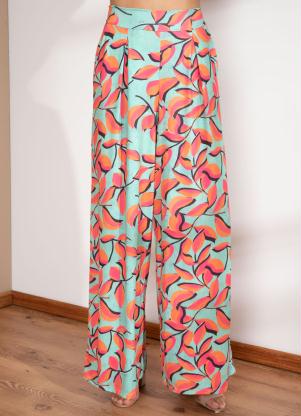 Cal�a Pantalona (Folhagem Verde) com Bolsos