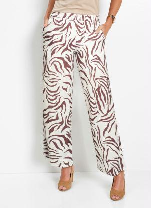 Cal�a Pantalona (Marrom/Branco)