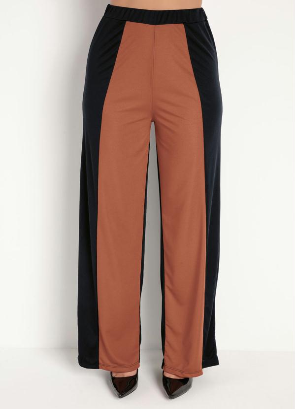 Cal�a Pantalona (Preta e Ferrugem) com Recorte