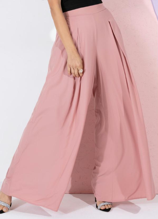 Cal�a Pantalona (Rosa) com Pregas