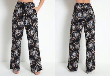 Cal�a Floral Marinho com Faixa