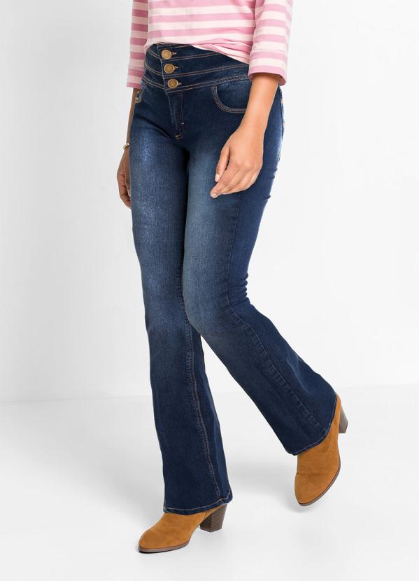 Cal�a Jeans Bootcut (Azul)