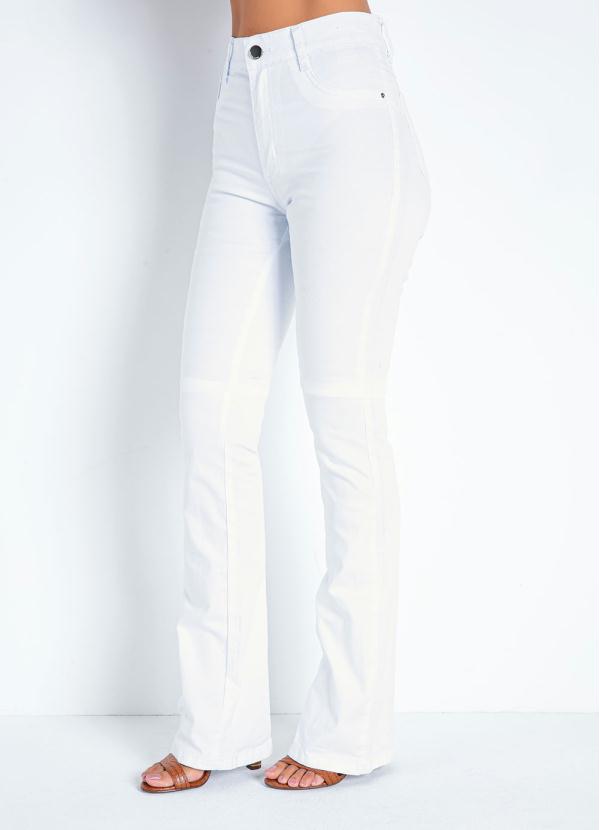 Calça (Branca) Boot Cut com Bolsos Sawary Calça (Branca) Boot Cut com Bolsos Sawary