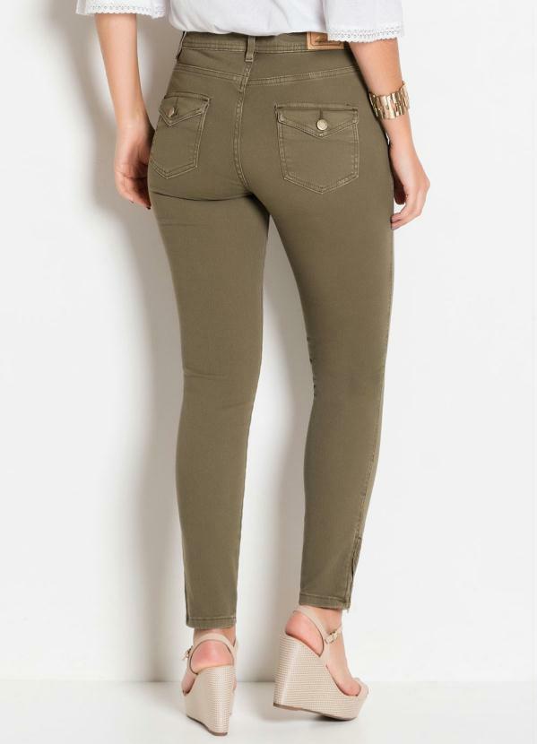 calça verde militar sawary