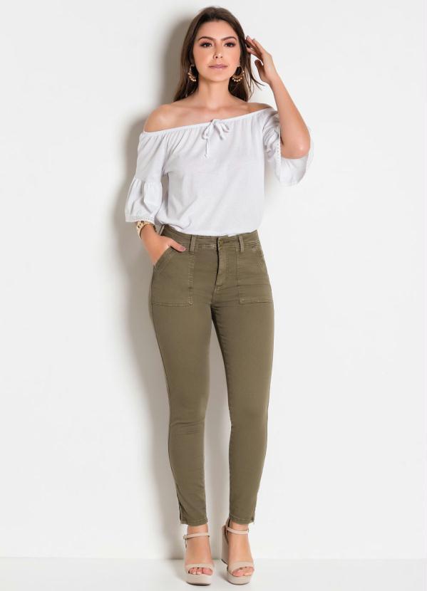 calça verde exercito feminina