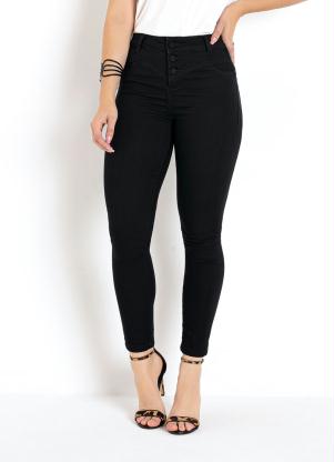 Cal�a (Preta) Heart Jeans Cigarrete Sawary