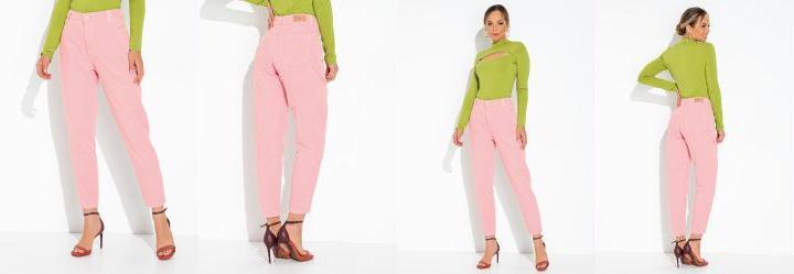 Cal�a Rosa Claro Mom Jeans