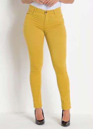 Cal�a Sawary Hot Pant Legging em Sarja (Mostarda)