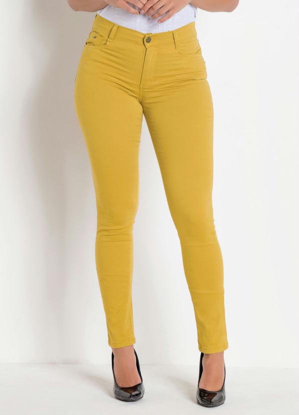 Cal�a Sawary Hot Pant Legging em Sarja (Mostarda)