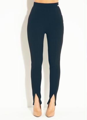 Cal�a (Marinho) Cintura Alta com Fendas na Barra