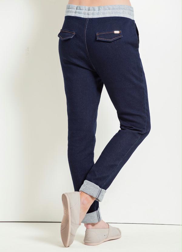 calça moletom feminina azul