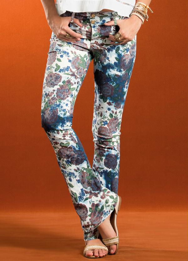floral flare jeans