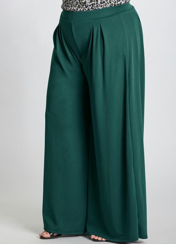 calça verde pantalona