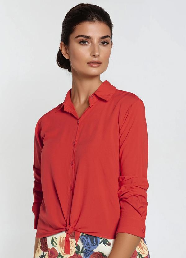 Camisa com Amarra��o (Vermelha)