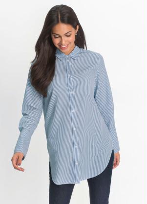 Camisa Alongada Listrada (Azul)
