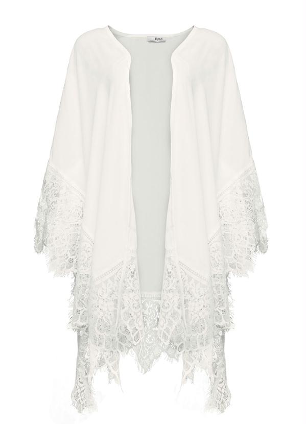 kimono renda branco