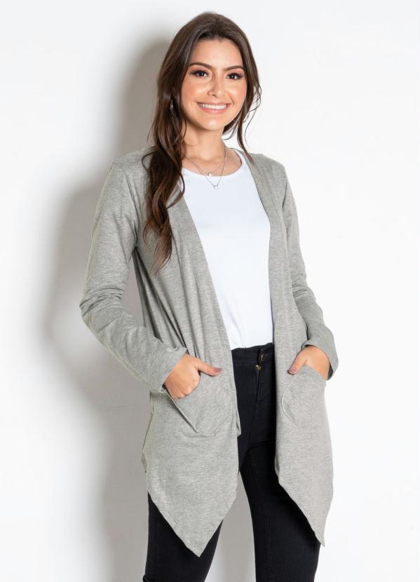 cardigan assimetrico preto