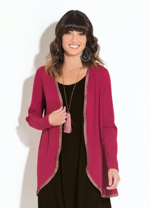 Casaco Quintess (Vermelho) com Detalhe na Abertura