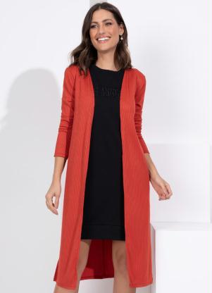 Casaco Alongado (Telha) com Fendas