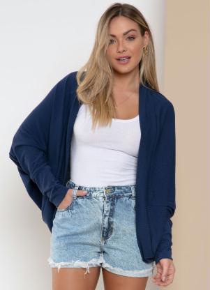 Casaco Amplo (Azul) com Punhos Largos